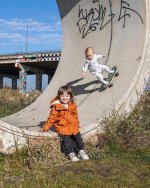 Adventures with Dad - skating the tube.JPG